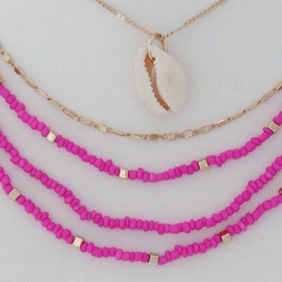 Gold beaded necklace set - Picture 3 of 3